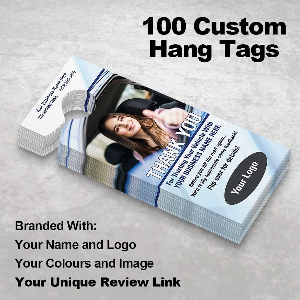 REVU4 Custom Hang Tags (100)